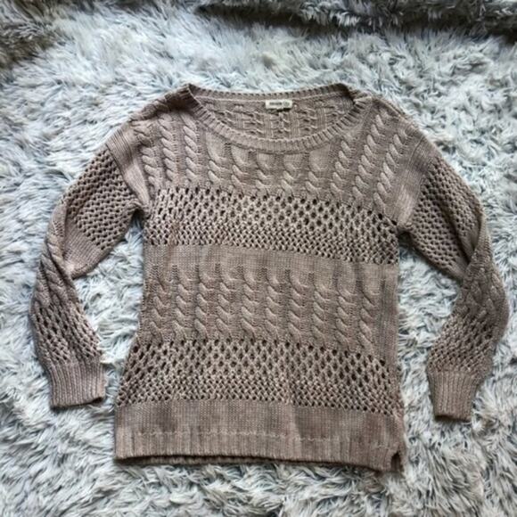 Miracle City Crochet Eyelet Knit Wool Blend Cottagecore Sweater - Picture 2 of 7